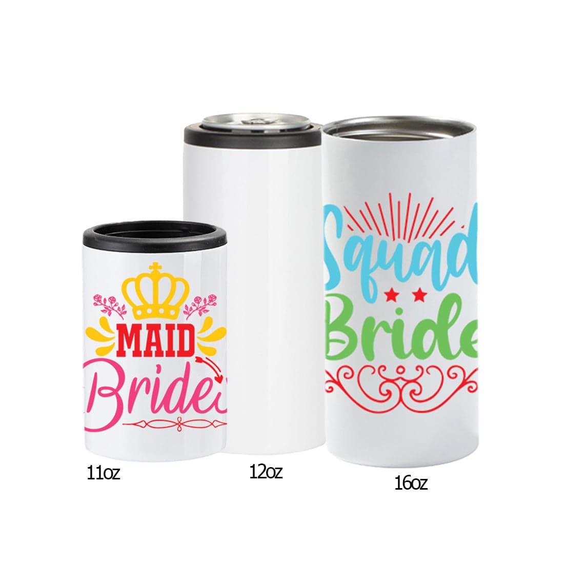 Sublimation Double Wall Stainless Steel Slim Can Cooler - Pack of 5